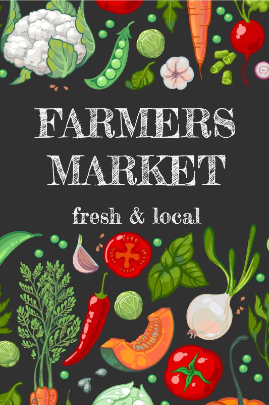 Farmers market kitchen poster - TenStickers