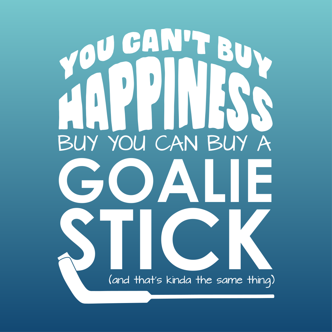 Can't buy happiness ice hockey poster for teenager - TenStickers