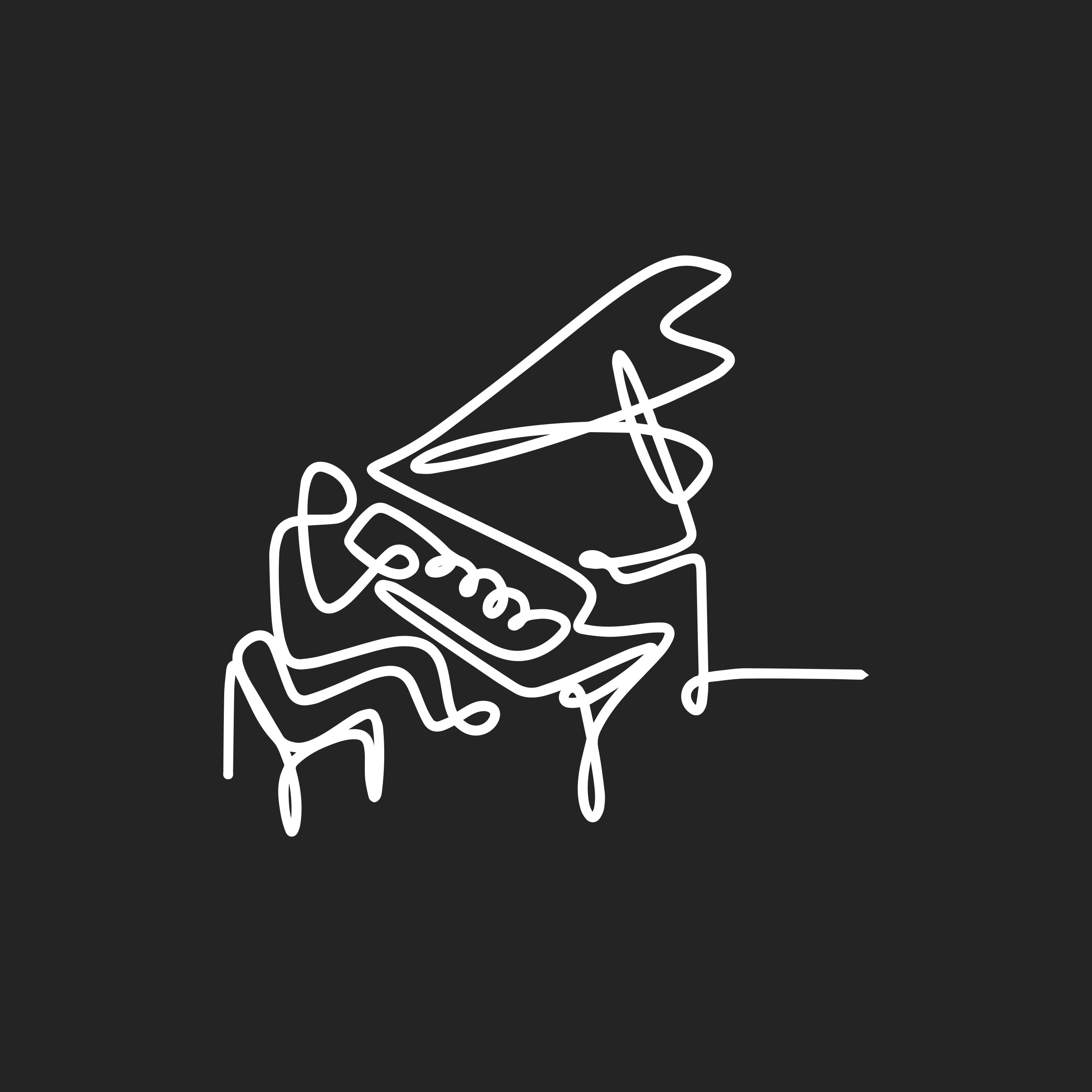 Living room poster of cute pianist line art - TenStickers