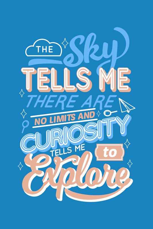 "curiosity is the key to discovery poster for teenager" - TenStickers