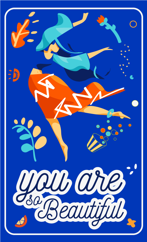 Quote poster you are so beautiful dancing female - TenStickers