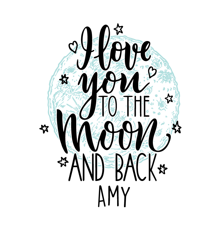 Event poster i love you moon - TenStickers