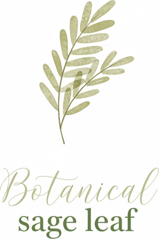 Customisable poster botanical sage leaf - TenStickers