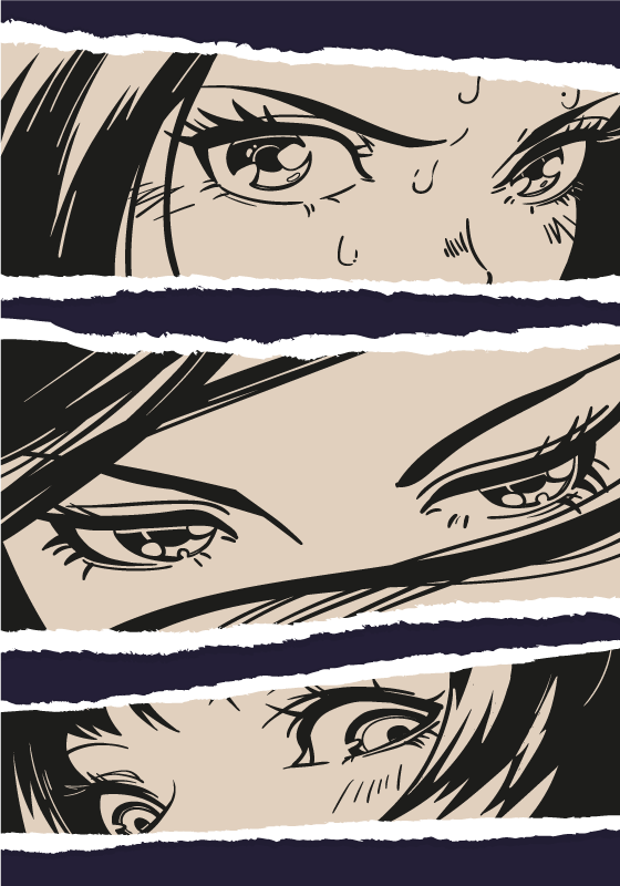 Collage anime poster print - TenStickers