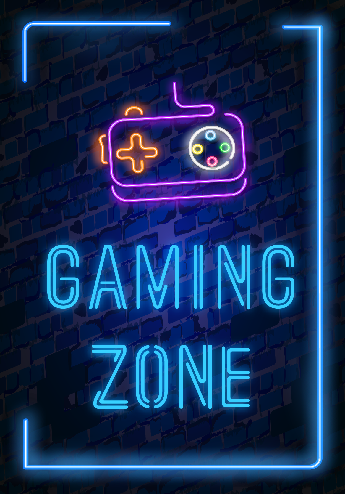 "gaming zone" video game poster - TenStickers