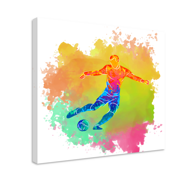Dynamic Soccer Action sports canvas art - TenStickers