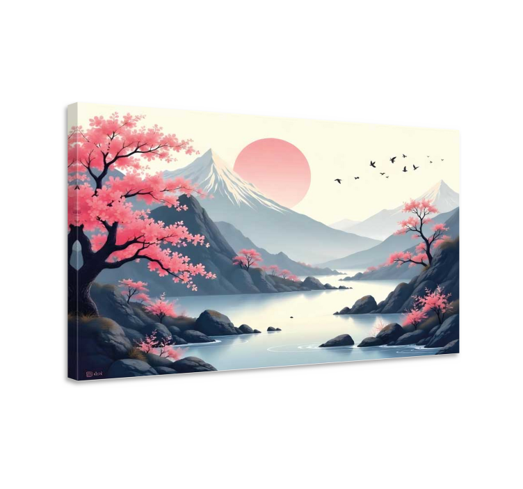 Japanese landscape canvas - TenStickers