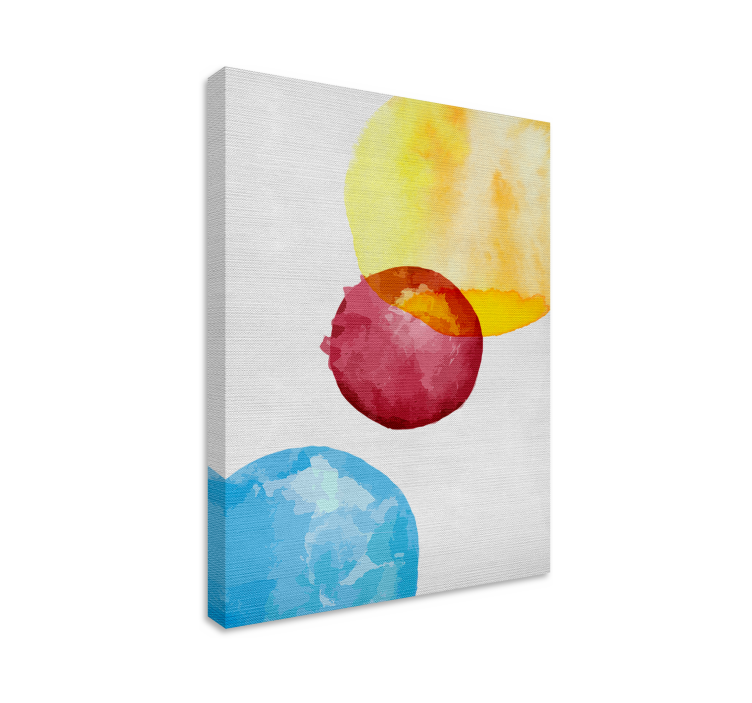 Three colorful circles  canvas art prints - TenStickers
