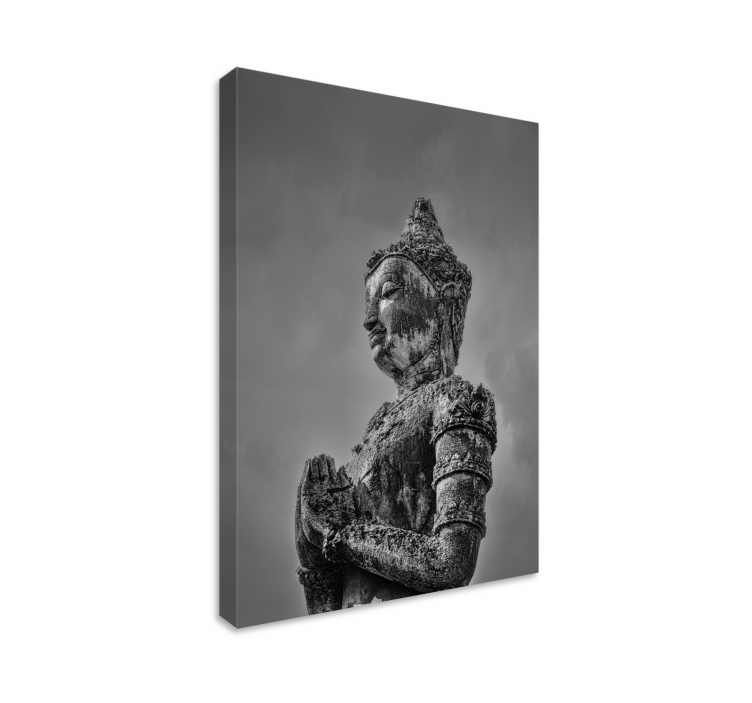 Grey buddha canvas wall art - TenStickers