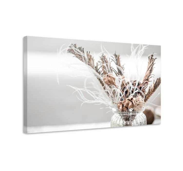 Flowers canvas dried flower arrangement - TenStickers