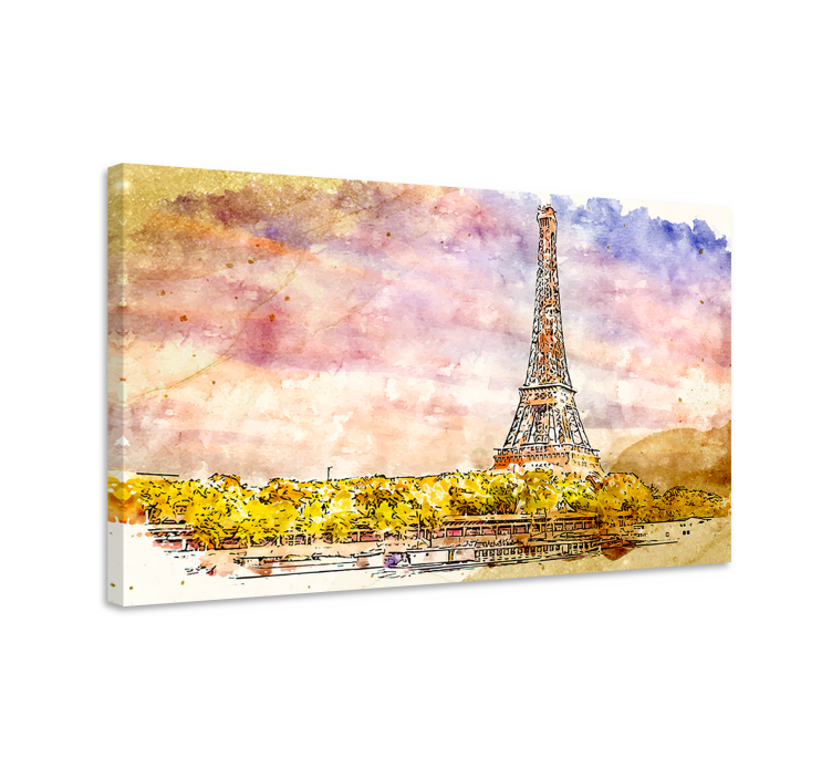 Cityscape wall art eiffel tower view - TenStickers