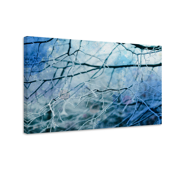 Winter Tree Branches wall art canvas - TenStickers