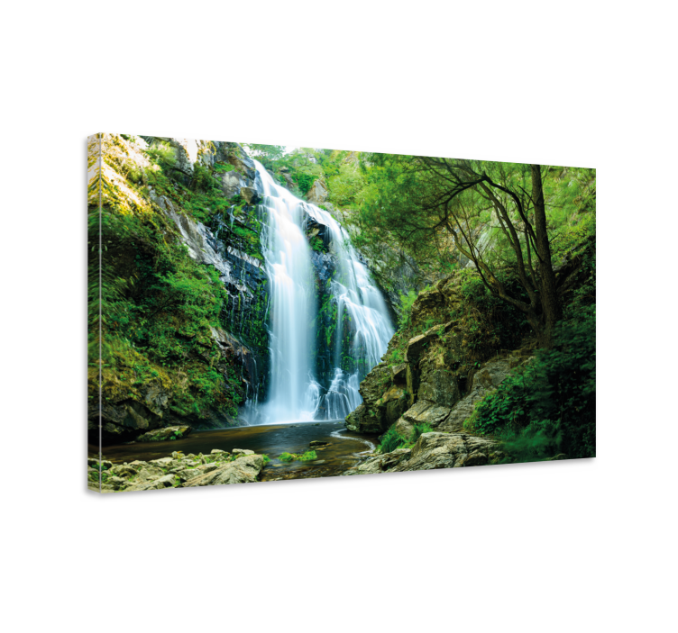 Waterfall in Forest wall art canvas - TenStickers