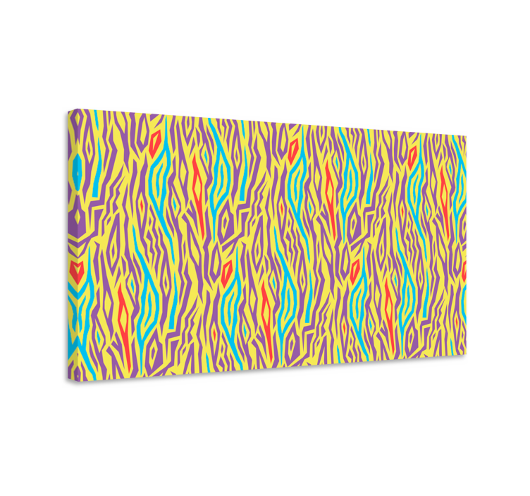 Vintage Coloured Zebra canvas - TenStickers