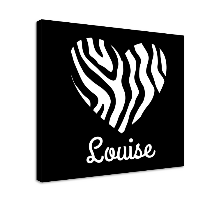 Quote canvas heart personalized with name - TenStickers