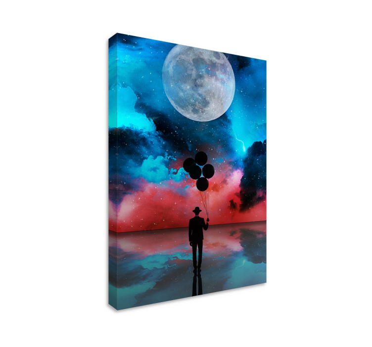 Vintage loneliness collage retro canvas art - TenStickers