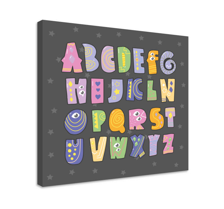 coloured alphabet  Alphabet canvas prints - TenStickers