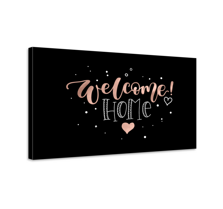 Welcome Home Heart Entrance hall canvas art - TenStickers