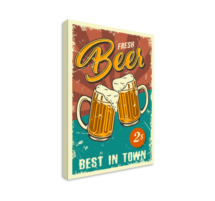 Best beer in town Bar canvas print - TenStickers