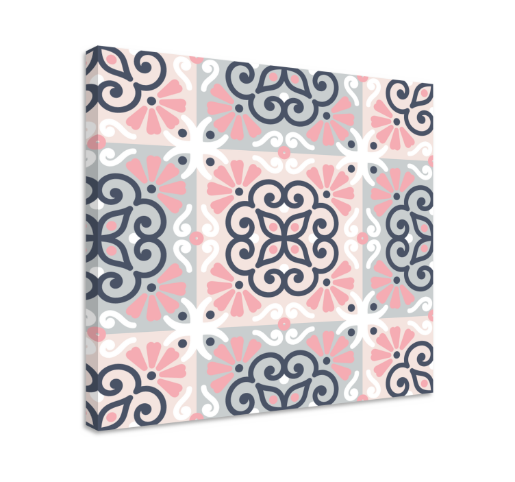 Modern canvas art geometric floral designs - TenStickers