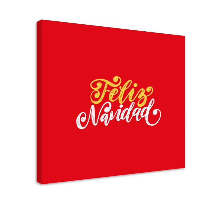Feliz navidad quote canvas - TenStickers