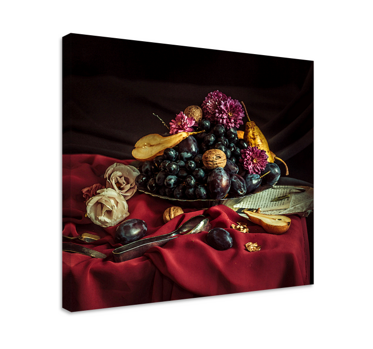 Fruit canvas wall art elegant fruit arrangement - TenStickers