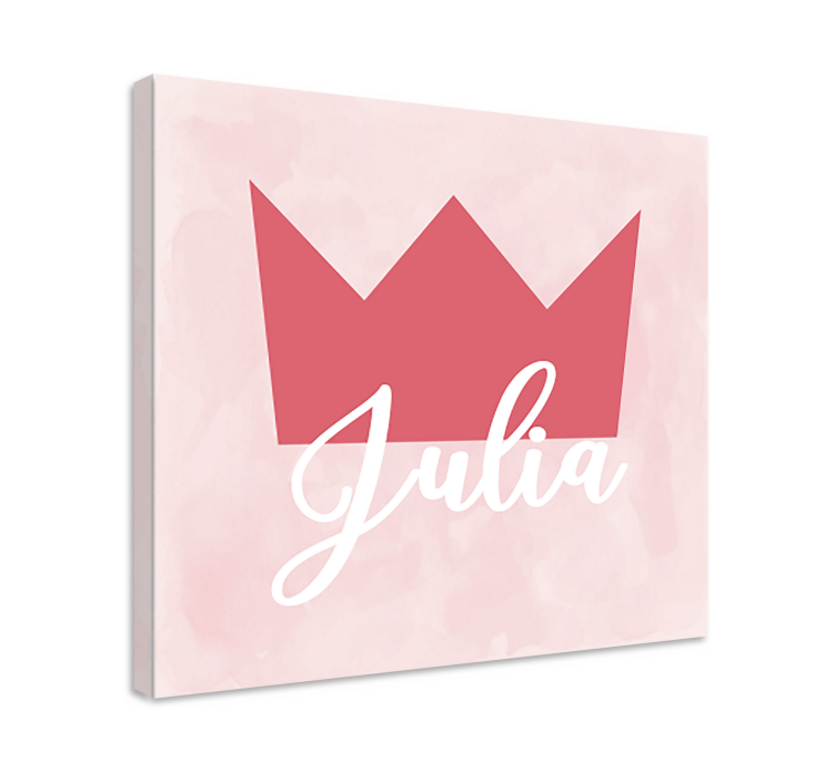 World map wall art crown personalization julia - TenStickers