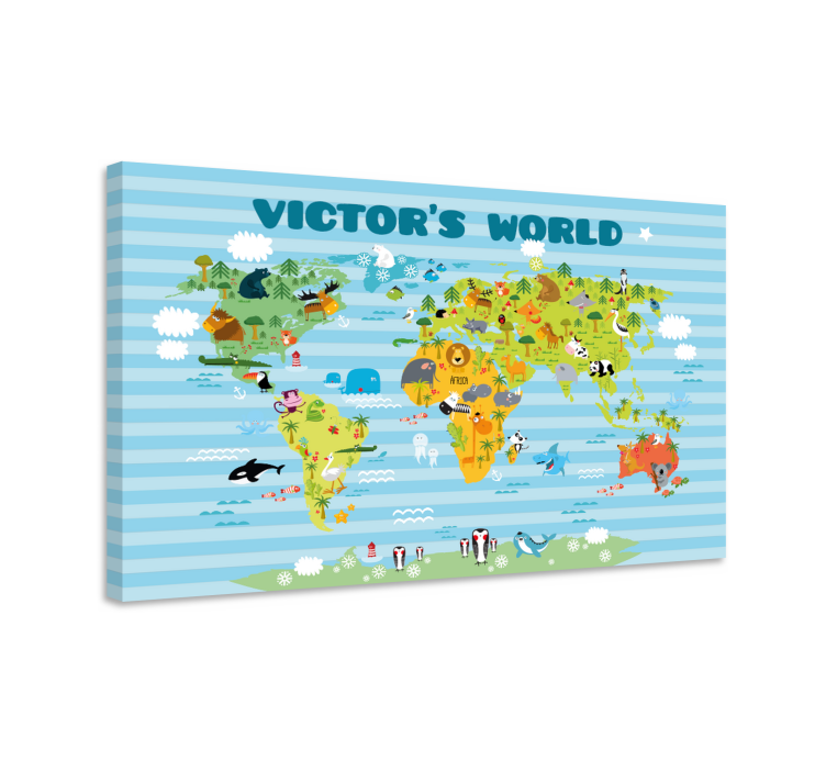 mapamundi infantil personalizable world map - TenStickers