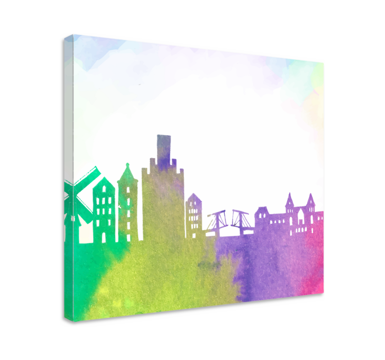 Cityscape wall art urban silhouette skyline - TenStickers