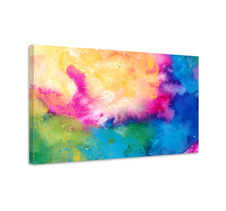 Abstract wall art 1 vibrant watercolor swirls - TenStickers