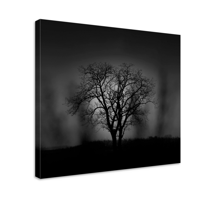 Tree canvas wall art silhouette of a tree - TenStickers