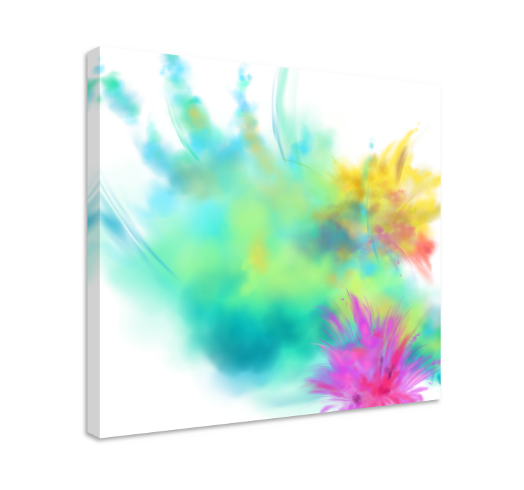 Color explosion abstract canvas wall art - TenStickers