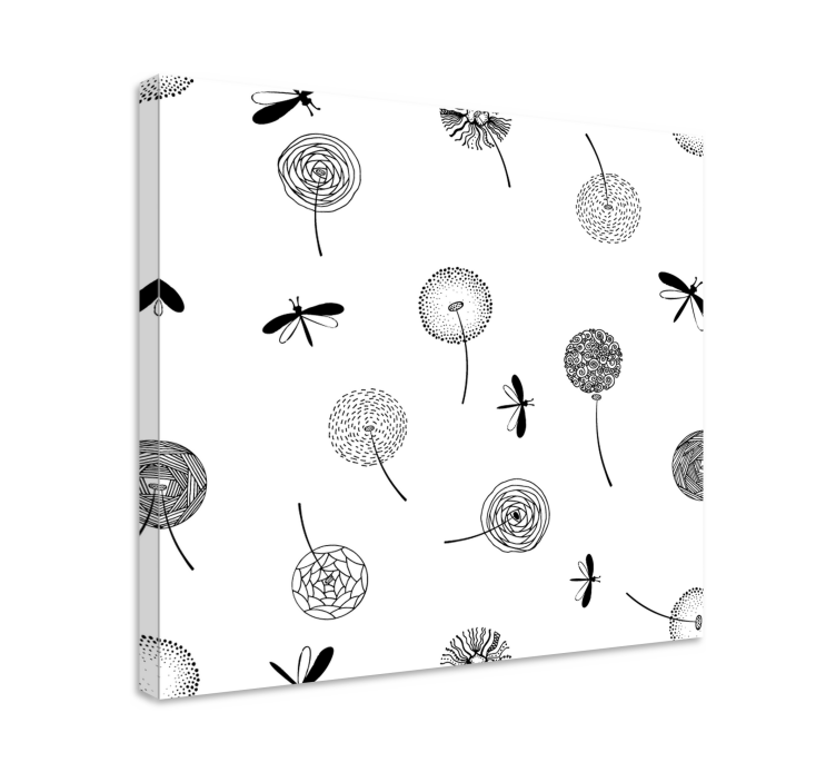 Lullaby and dandelion dragonfly canvas - TenStickers