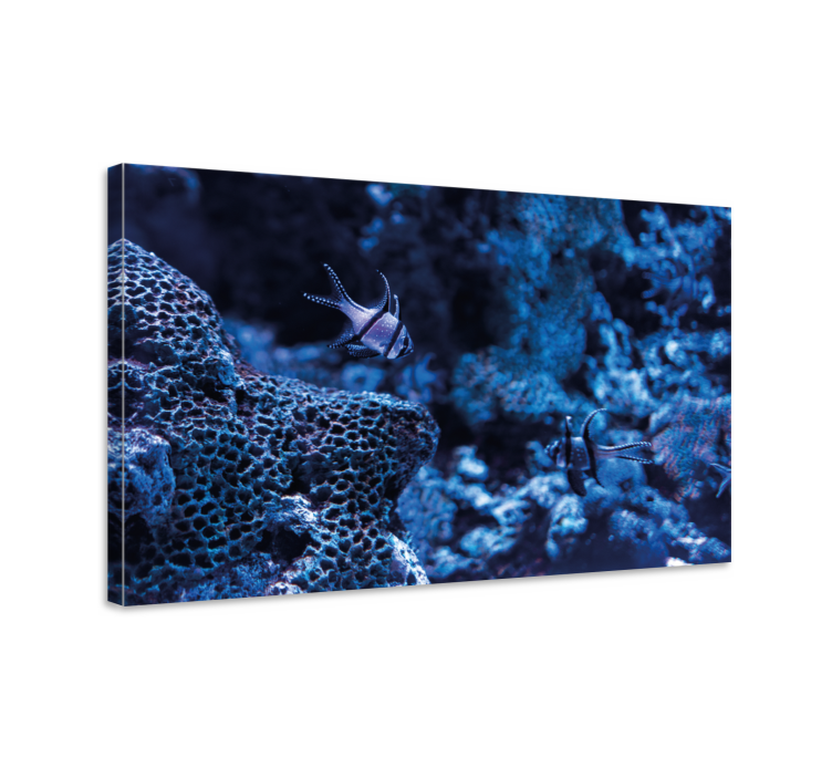 Nautical canvas art coral reef fish print - TenStickers
