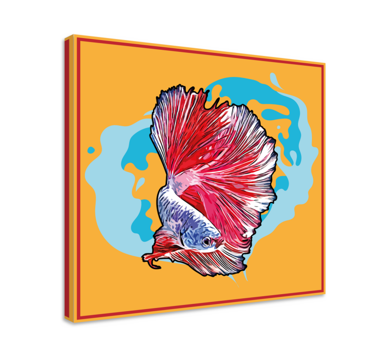 Vibrant betta fish canvas - TenStickers