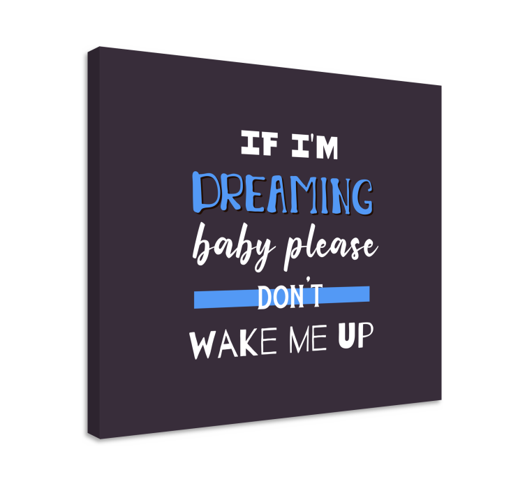Song Lyrics dreaming Music canvas art - TenStickers