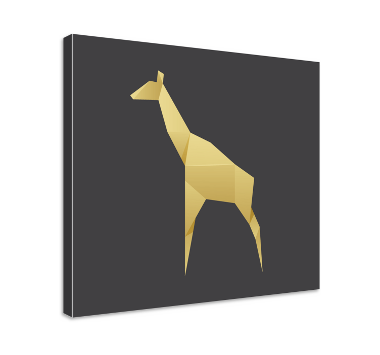 Origami giraffe animal canvas prints - TenStickers