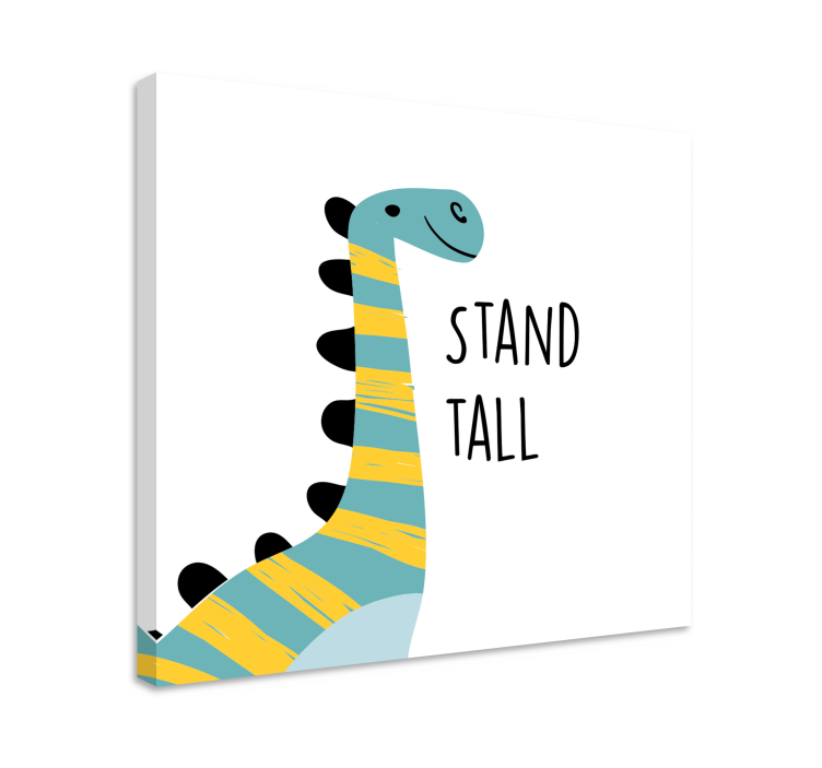 Happy dinosaur dinosaur canvas wall art - TenStickers