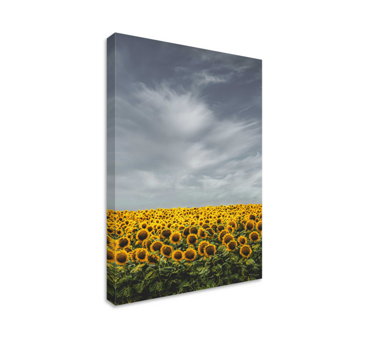 Flowers canvas sunflower meadow art print - TenStickers