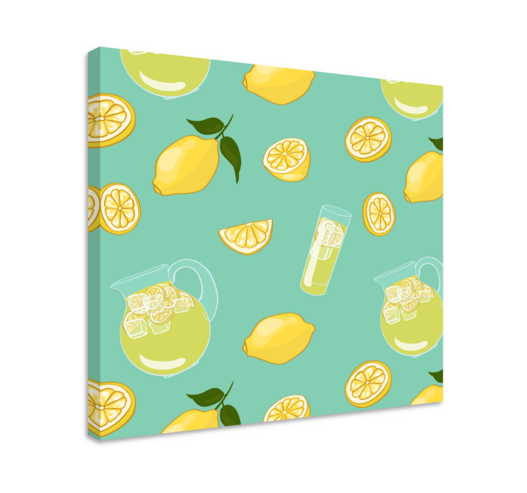 Fruit canvas wall art refreshing lemonade art - TenStickers