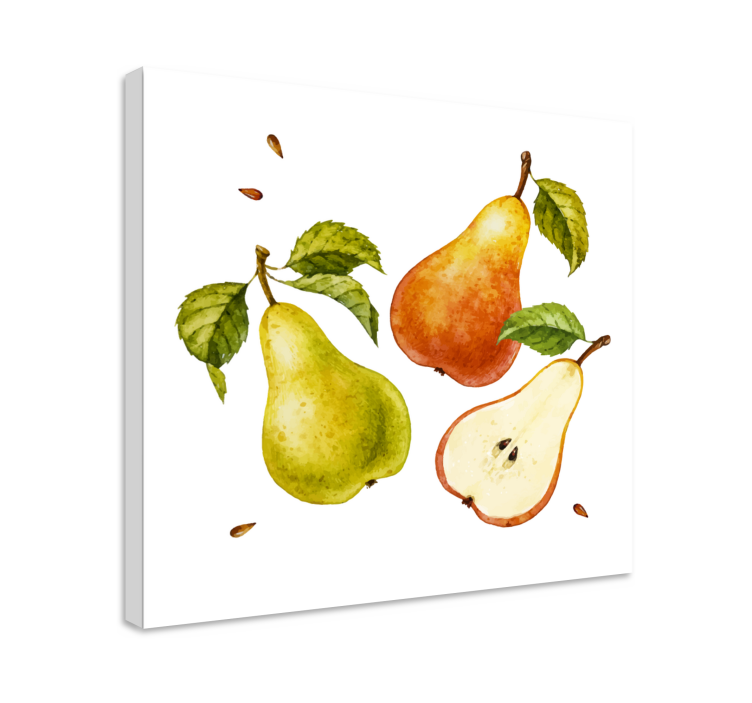 Yellow and orange  pears  fruit canvas - TenStickers