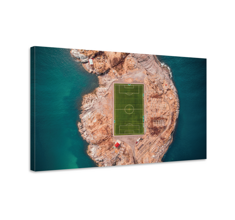 Football field near the sea home canvas prints - TenStickers