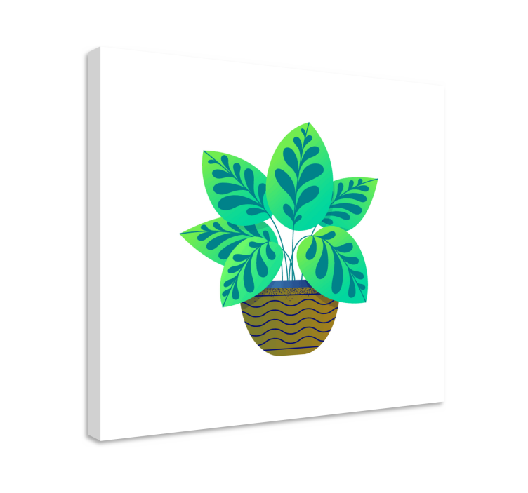 Maranta pot flower canvas - TenStickers