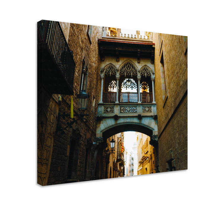 Gothic quarter and bridge city canvas prints - TenStickers