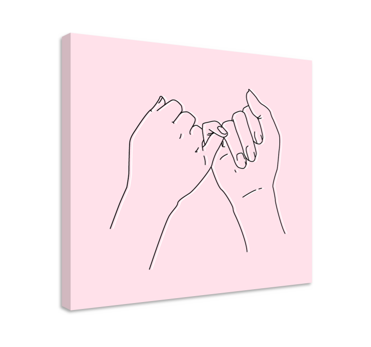 Hands holding fingers  nordic art prints - TenStickers