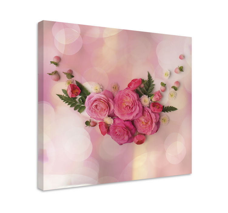 Pink delicate flower canvas - TenStickers