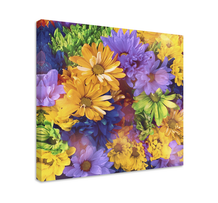 Flowers canvas vibrant floral display - TenStickers