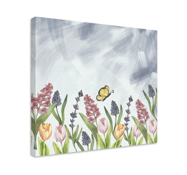 Little colored garden flower canvas - TenStickers