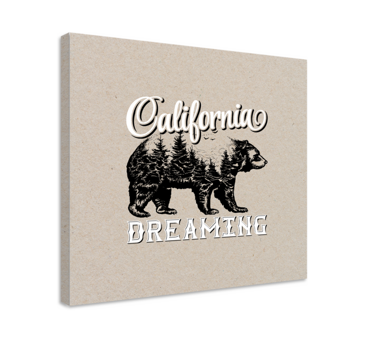 3d pictures wall art california bear journey - TenStickers