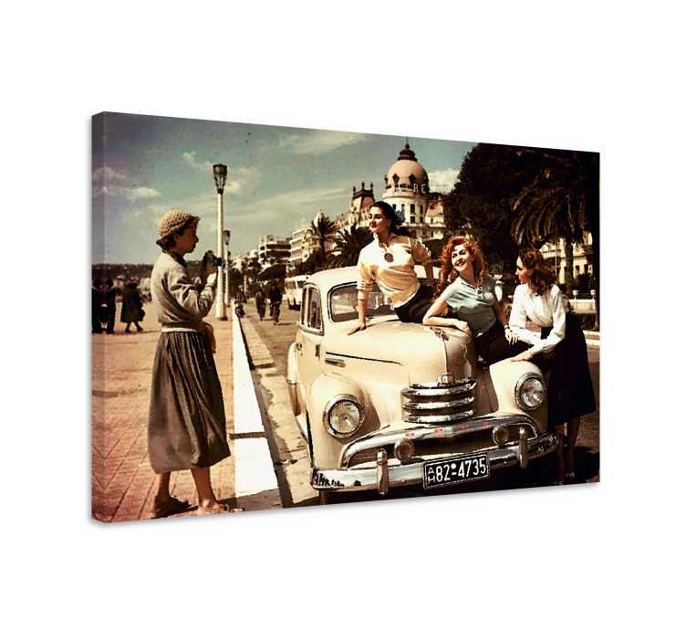 Retro canvas vintage automobile appeal - TenStickers